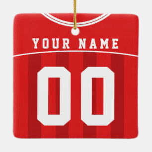 Soccer Football Jersey Name & Number Template Ceramic Ornament