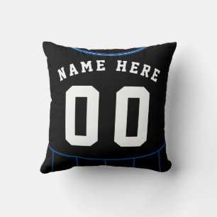 Soccer Football Jersey Name Number Template Throw Pillow