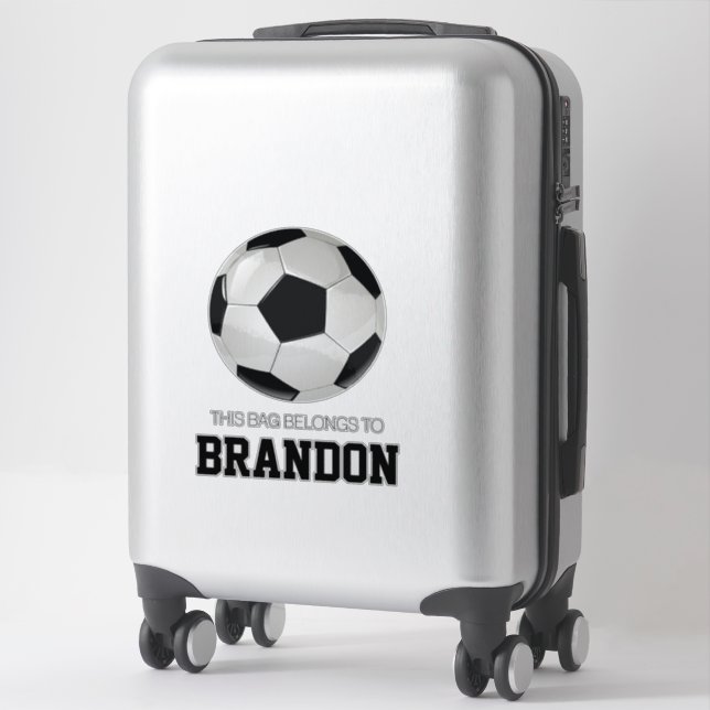 Soccer Football Kids Vinyl Sticker (Suitcase)