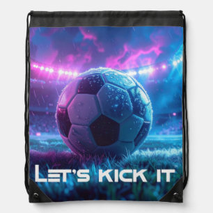 SOCCER - FOOTBALL - LET'S KICK IT DRAWSTRING BAG