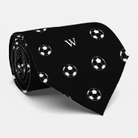 Soccer Football Lover Gift Monogram Initials Black