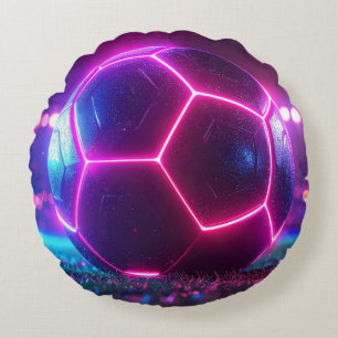 Soccer Football Mega Stadium Round Pillow