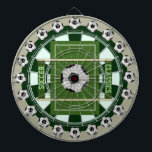 Soccer (Football) Multi-Target 20 Count Dartboard<br><div class="desc">A fun soccer themed dartboard. Features soccer ball central with dartboard sunrays and soccer field borders. Also has 20 count ball perimeter for small added targets for more challenges. Perfect for traditional dart games,  new ones of your own,  or as a cool statement art piece. Enjoy!</div>