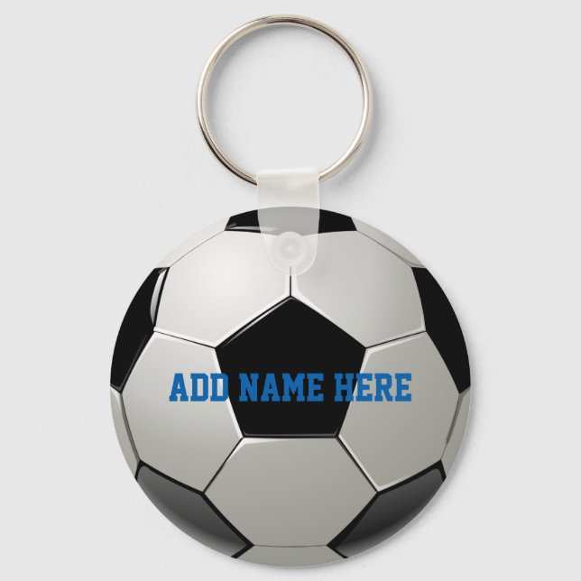 Soccer Football Name Customized Keychain (Front)