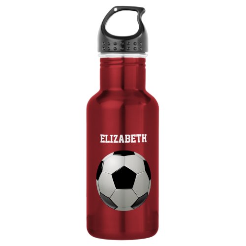 Soccer Football Name customized Water Bottle