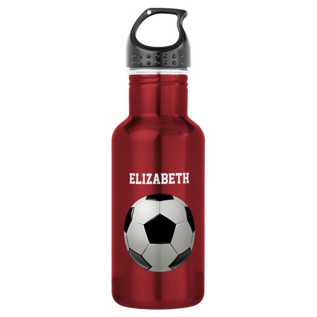 Soccer Football Name customized Water Bottle (Front)