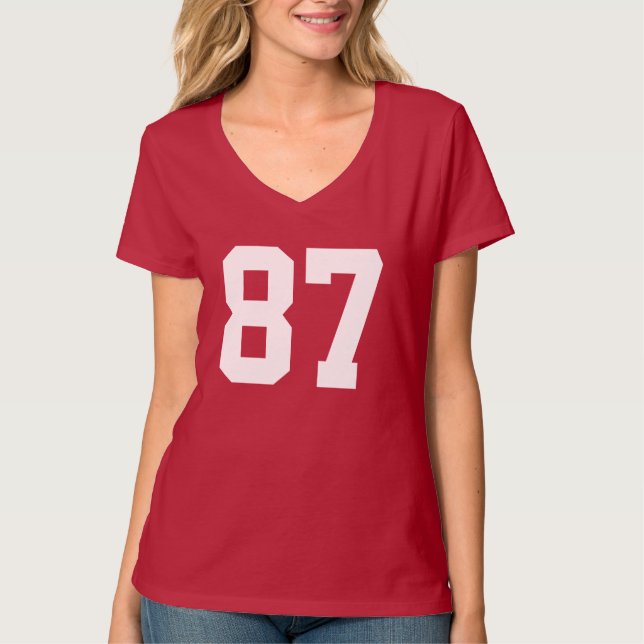 Soccer Football Number Customized T-Shirt (Front)