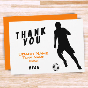 Custom BEST COACH EVER Modern Cool Thank You Photo Football | Zazzle