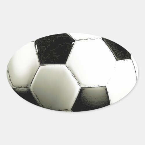 Soccer _ Football Oval Sticker