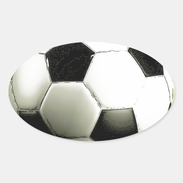 Soccer - Football Oval Sticker (Front)
