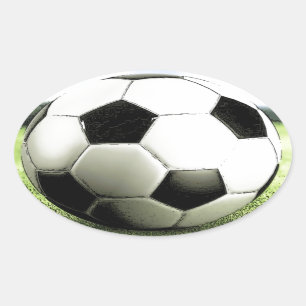 Soccer - Football Oval Sticker
