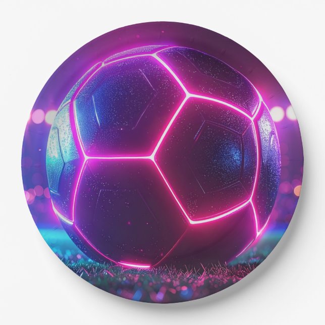 Soccer Football Paper Plates (Front)