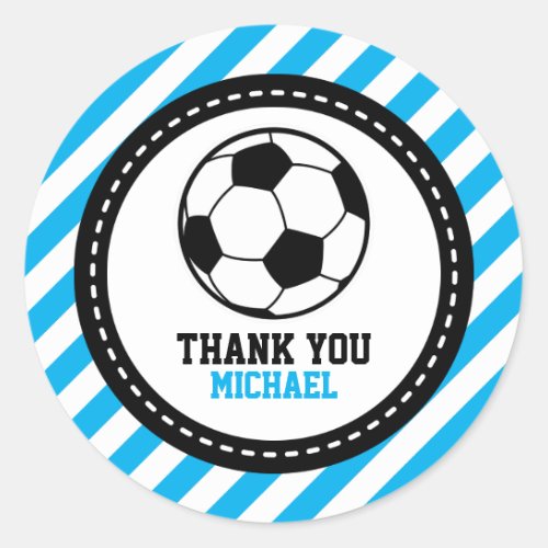 Soccer Football Party Thank You Favor Tags