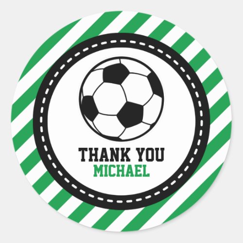 Soccer Football Party Thank You Favor Tags