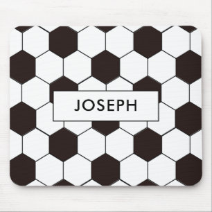 Soccer   Football pattern Customisable   Own name Mouse Pad