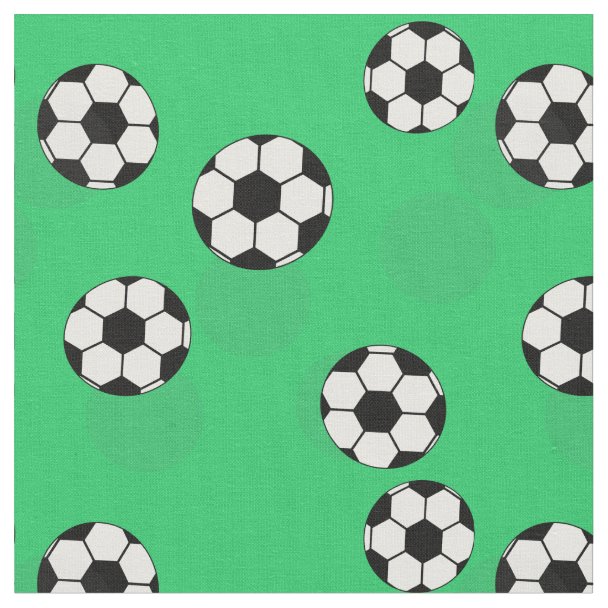 Soccer ball pattern fabric | Sport textile print | Zazzle.com