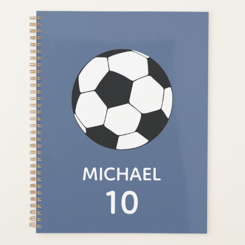 Soccer Football Personalized Name And Number Plann Planner