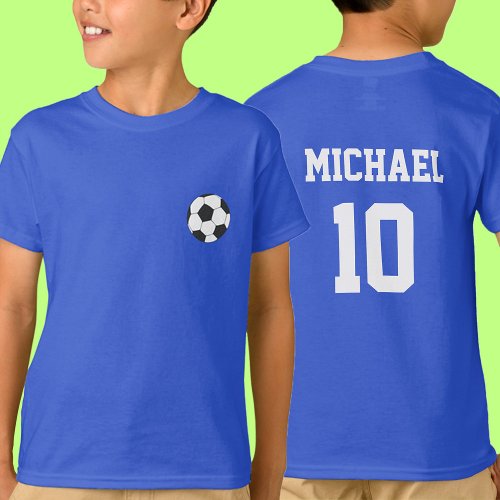 Soccer Football Personalized Name And Number  T_Shirt