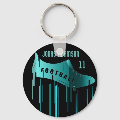 SoccerFootball personalized sports design Keychain
