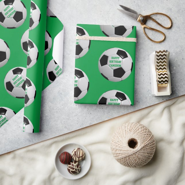 Soccer Football Personalized Wrapping Paper (Crafts)