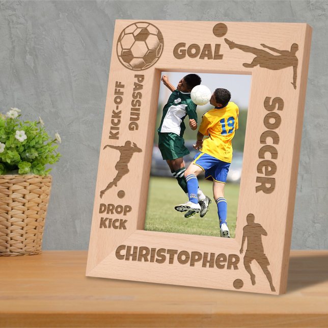 Soccer (Football) Player Custom Name Engraved Frames (Creator Uploaded)