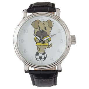 Soccer football player pug   choose back color watch