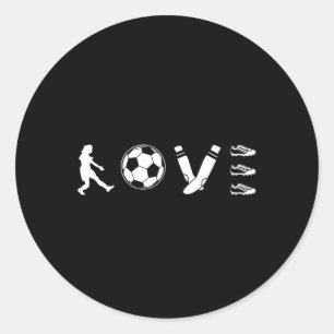 Soccer Football Player Sports Fan Funny Gift Idea Classic Round Sticker