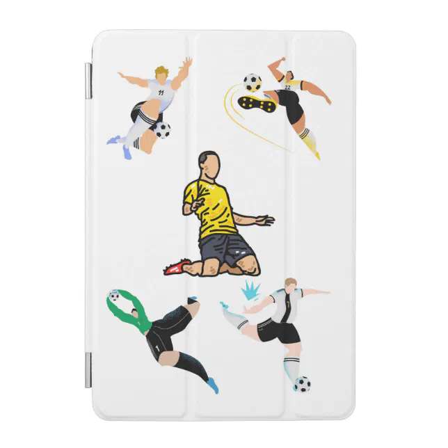 Soccer Football Players Action Set iPad Mini Cover | Zazzle