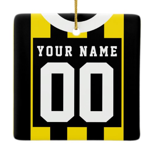 Soccer Football Rugby Jersey Name Number Template Ceramic Ornament