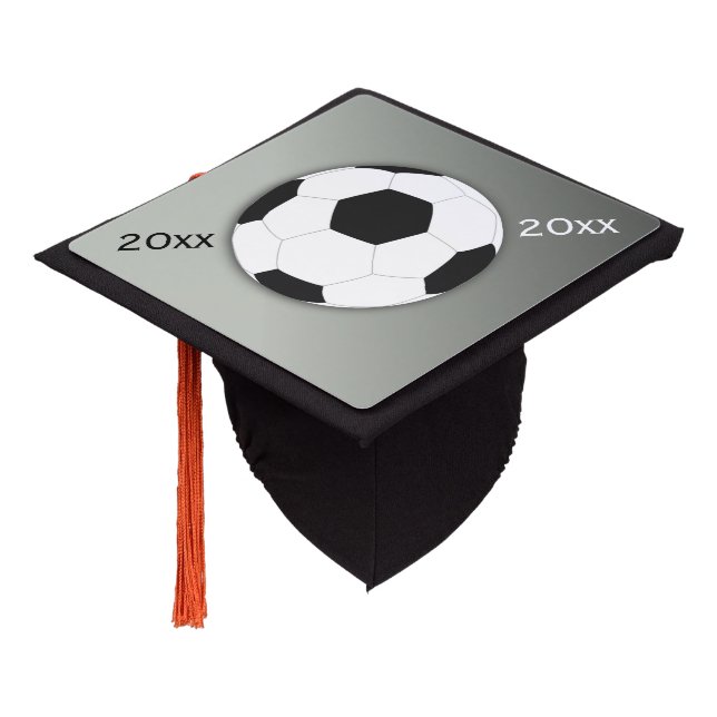 Soccer FootBall Sport Graduation Cap Topper (Angled)