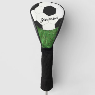 Soccer FootBall Sport Initialized Golf Head Cover