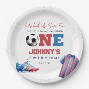 Soccer Football Sports 1st Birthday Paper Plates