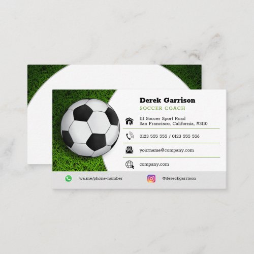 Soccer  Football Sports Coach Business Card