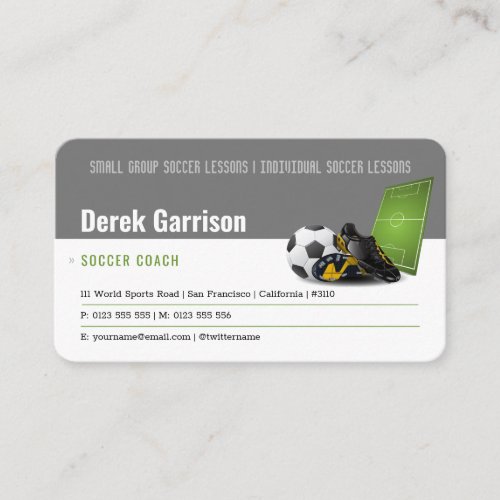 Soccer  Football Sports Coach Business Card