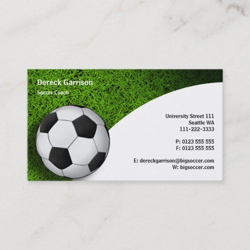 Soccer  Football Sports Coach Business Card