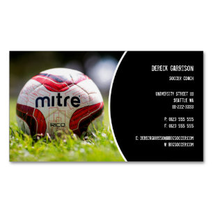 Soccer Football Sports Coach Business Card Magnet