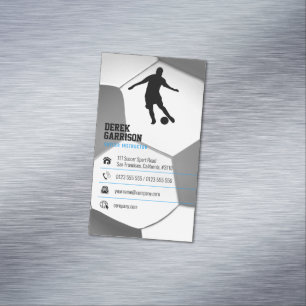 Soccer Football Sports Coach Business Card Magnet