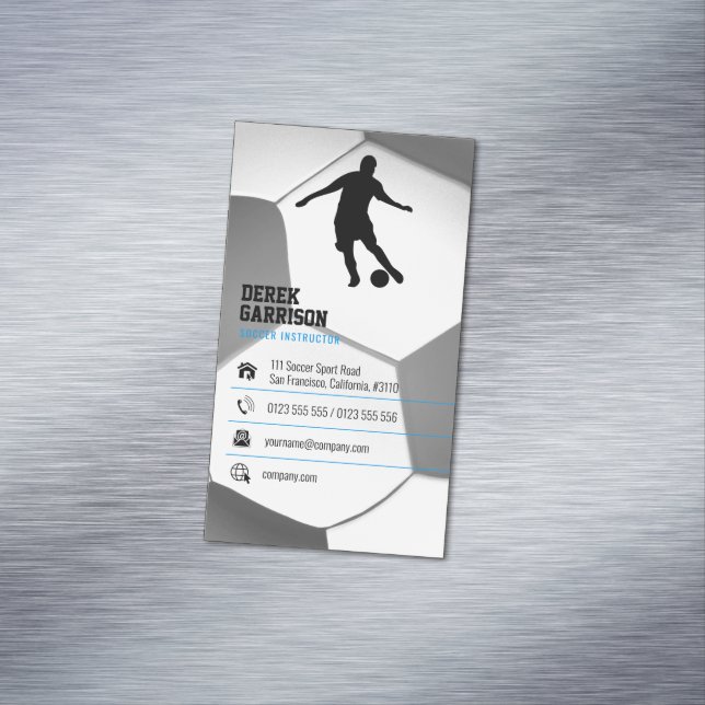 Soccer | Football Sports Coach Business Card Magnet (In Situ)