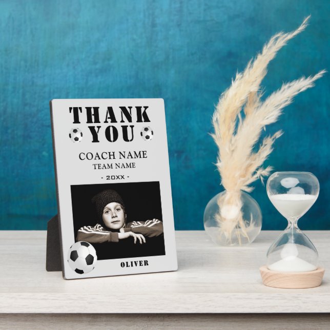 Soccer Football Sports Photo Coach  Plaque (Side)