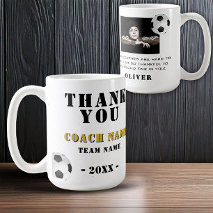 Soccer Football Sports Photo Thank you Coach Coffee Mug