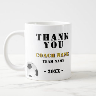 Soccer Football Sports Photo Thank you Coach Giant Coffee Mug
