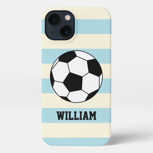 Soccer Football Sports Player Custom Name iPhone 13 Case
