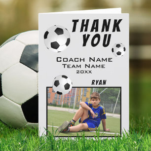 Soccer / Football Sports Thank you Coach Card