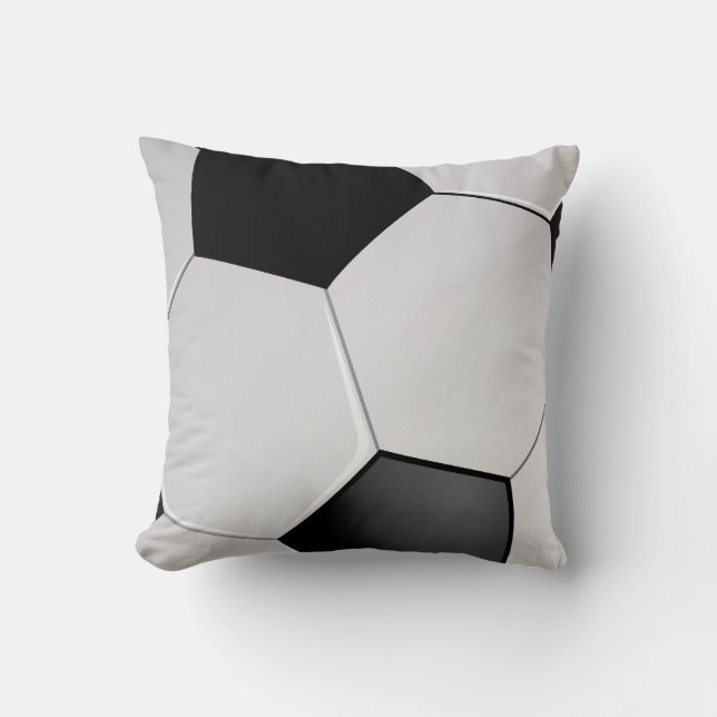 Soccer / Football Sports Themed Throw Pillow (Front)