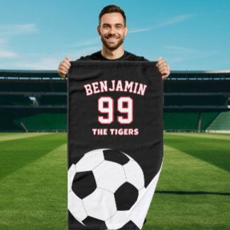 Soccer football sports towel, coach bath towel
