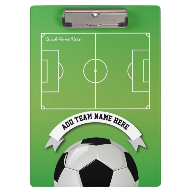 Soccer Football Team Coach Personalized Clipboard (Front)