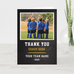 Soccer Football Team Coach Thank You Photo 