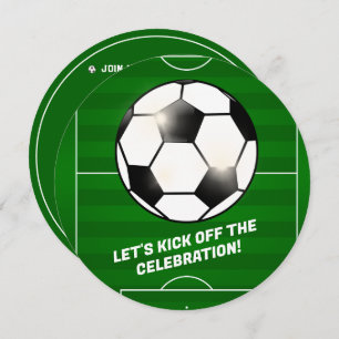 Soccer Football Theme Birthday Party Event Invitation