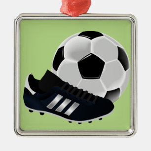 Soccer / Football theme soccer ball Metal Ornament