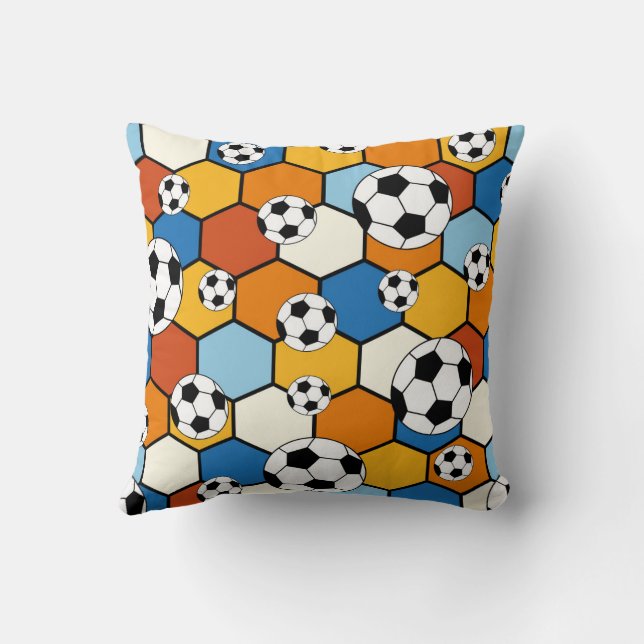 Soccer Football Throw Pillow (Back)